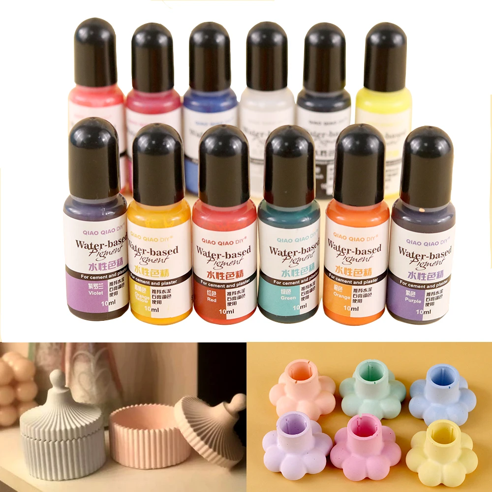 10ml Gypsum Cement Coloring Dye Plaster Craft Pigment Color Concentrate Cement Plaster Mold Making Coating DIY Handmade Supplies cement coloring dye