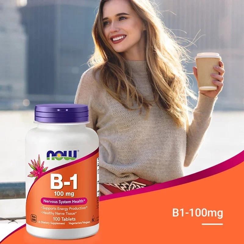 

1 bottle 100 mg vitamin B1 tablets, healthy nervous system digestion and foot refreshing dietary supplement freight free