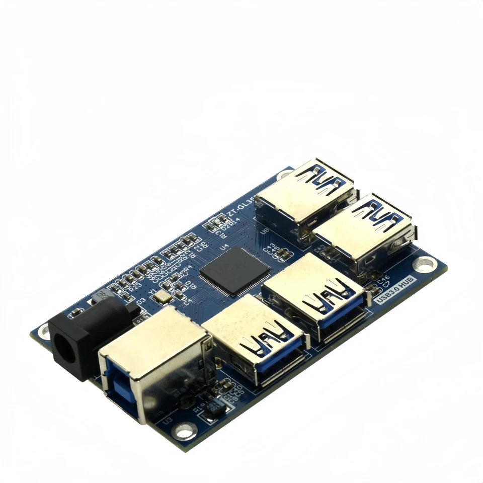 Gl3520 USB 3,0 DC Eingang für 5V Hub Laptop Eins-zu-Vier-Splitter-Modul für Laptop