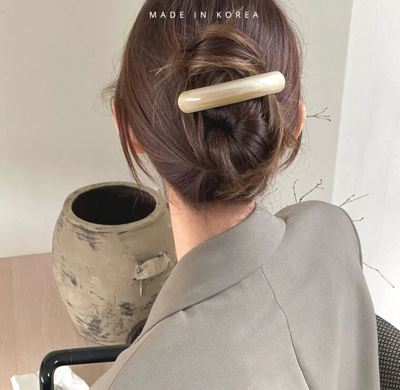 Hair Clip 9cm Arched Hairpins Fashion Pure Color Acetic Acid Spring Clip Hair Accessories For Woman Girls