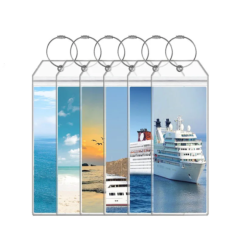 

5PCS/Set Luggage Tag Clear PVC Men Women Baggage Boarding Tags Name ID Address Holder Suitcase Address Label Travel Accessories