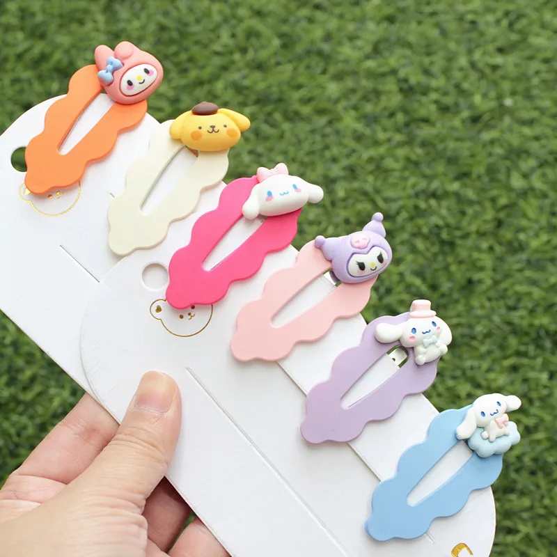 

Sanrio милые заколки для волос в стиле аниме Cinnamoroll Kuromi My Melody Мультяшные заколки для волос декоративные заколки подарки лучшей подруге