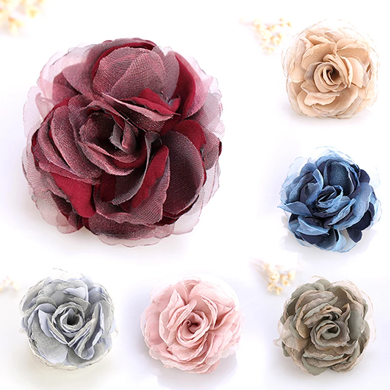 

Fabric Flowers Brooches Cloth Art Women High-end Breast Brooch For Suits Lapel Pin Jackets Cardigan Wedding Accessories Jewelry