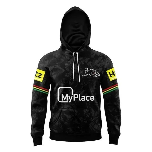 thumbnail image 1 of Sudadera con capucha y gorra para niños de Penrith Panthers 2024, personalizada, para local, visitante y entrenamiento, talla: 16-26 (nombre y número personalizados impresos), 1 of 5