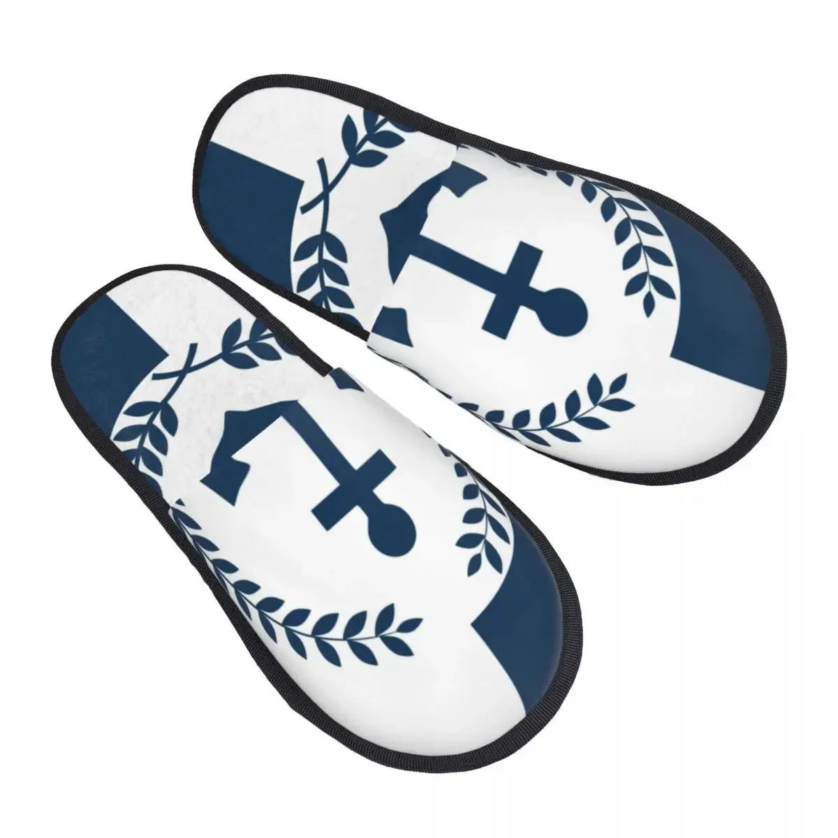 

Nautical Anchor Themed Design Guest Slippers for Spa Women Custom Print Sailing Sailor House Slipper