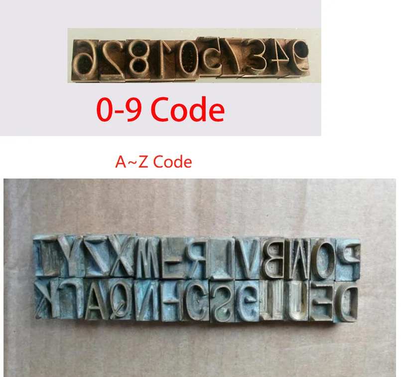 Spare Code Letter 0-9 Alphabets A-Z Numeric For 220v Handheld Tire Stamper Machine Rubber Stamping Wood