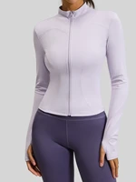 Women's Zip - Up Sports Jacket with Stand - Up Collar, Slim Fit for Workout & Yoga