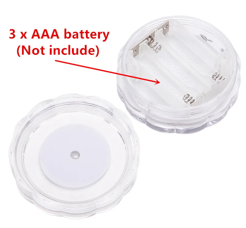 Description Picture 3 of item10leds RGB Led Submersible Light Underwater Night Lamp Battery Operated Garden Swimming Pool Light for Wedding Party Vase Bowl