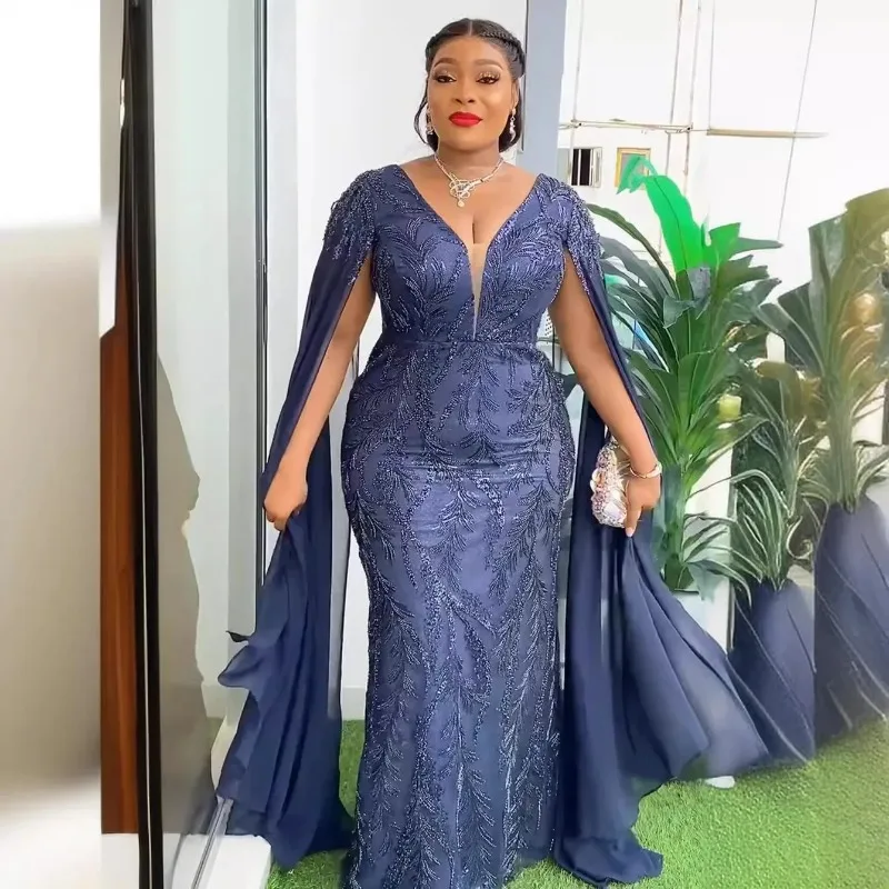 

2024 African Party Wedding Dresses for Women Summer V-neck Polyester Sequin Long Maxi Dress Dashiki African Clothes Women