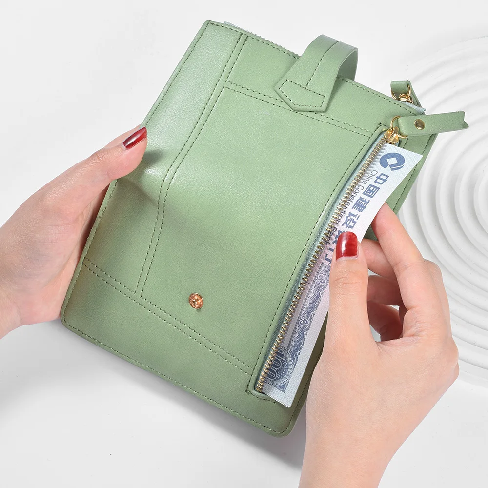Women Wallet New Purse Ladies Europe And America PU Leather Short Folding Purse Vertical Double Zipper Fashion Women's Wallet Zipper Wallets Leather Wallet Coin Purse Wallet Women Coin Purse Faux Leather Wallet Women Purse Slim Wallet Card Wallet Pu Leather Handbags