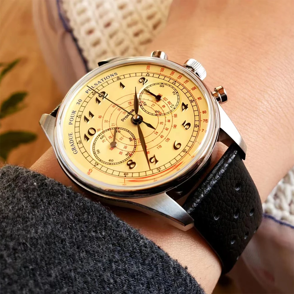 Proxima PX1715 39MM Men Chronograph Mechanical Wristwatches Modify