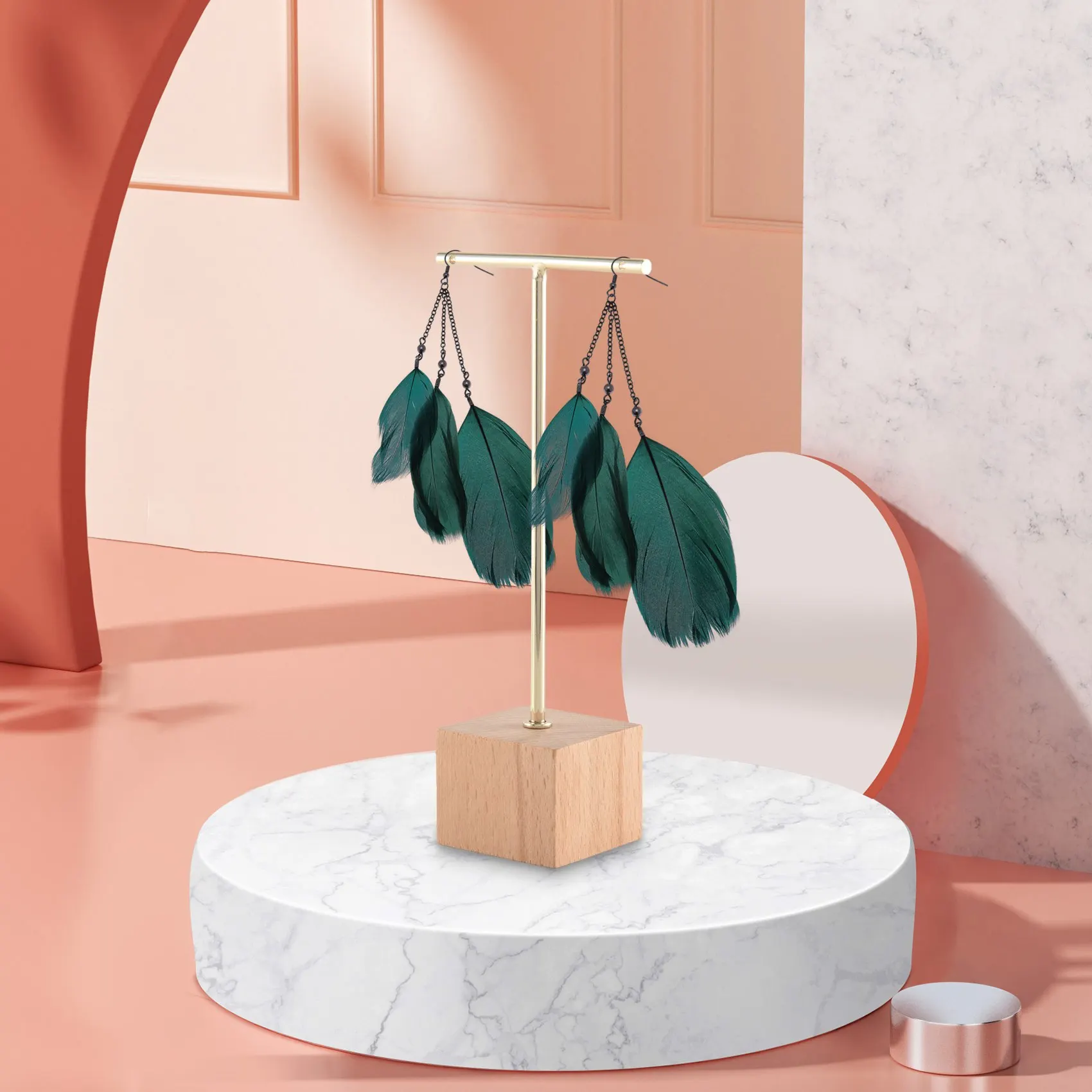 

3-Piece Fashion T-Bar Jewelry Display Rack Stand Holder Earrings Hanging Organizer Jewelry Set
