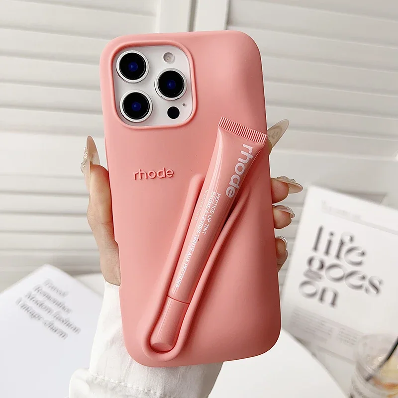 Rhode Phone Case iPhone 11 12 13 14 15 16 Pro Max Plus Lipstick