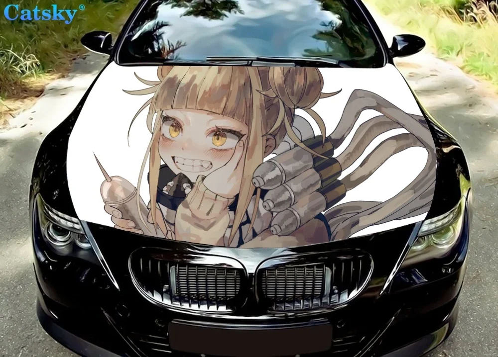 

My Hero Academia Toga Himiko Car Floor Mats,Car hood wrap lion decal, bonnet vinyl sticker, full color graphic decal