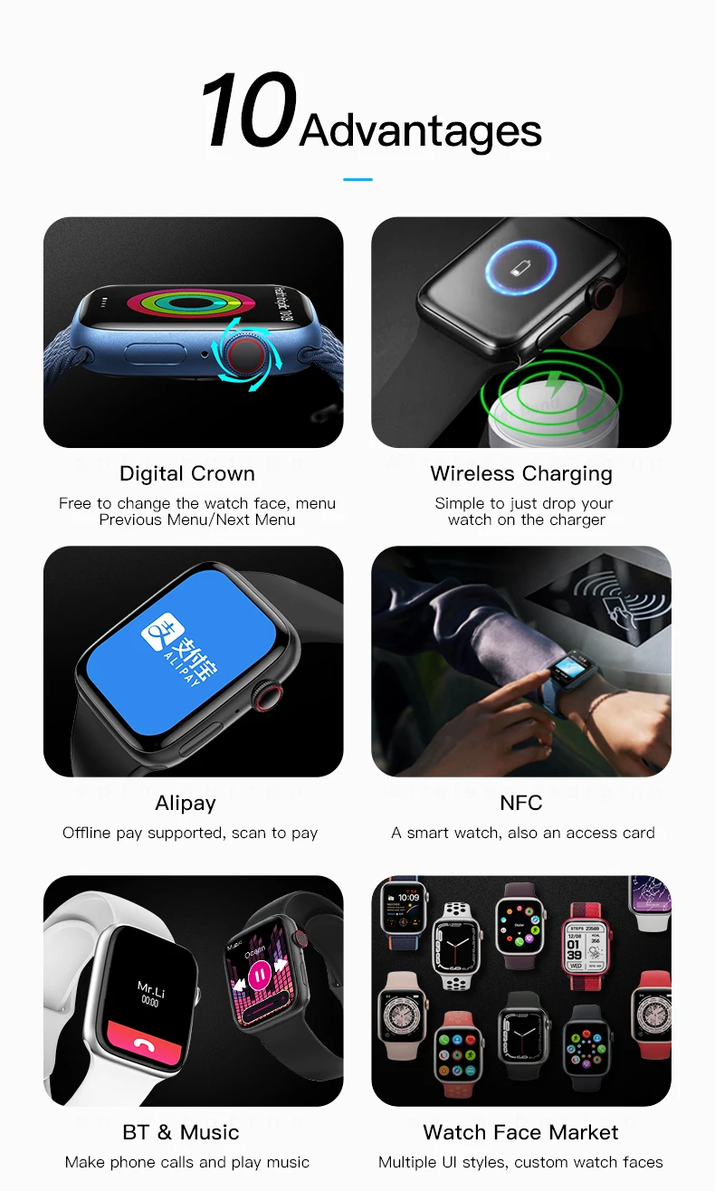2022 NEW Smartwatch Bluetooth Calls Smart Watch For Men Women Sport Fitness Bracelet Custom Watch Face Sleep Heart Rate Monitor