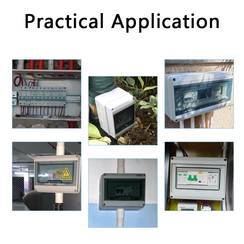 HT Series 5/8/12/15/18/24 Ways IP65 Waterproof Electrical Distribution Box Circuit Breaker PC ABS Plastic MCB Power Junction Box electrical distribution box