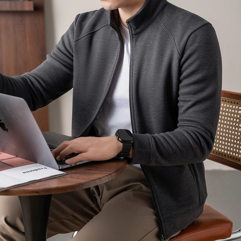 Erkek İş Yaka Kısa Günlük Ceket 2025 Sonbahar Yeni Slim Fit Çok Yönlü Düz Renk Ceket