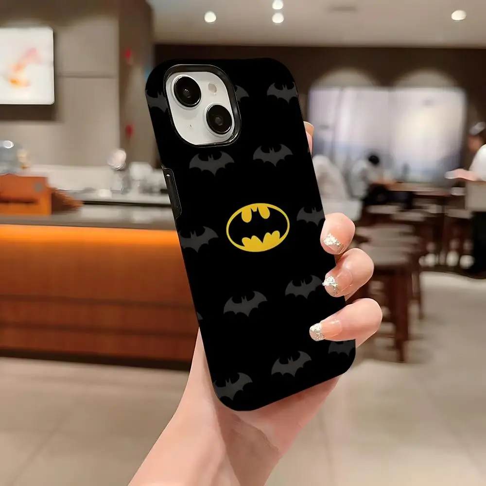 Sleek Batman Logo Dual-Layer Phone Case