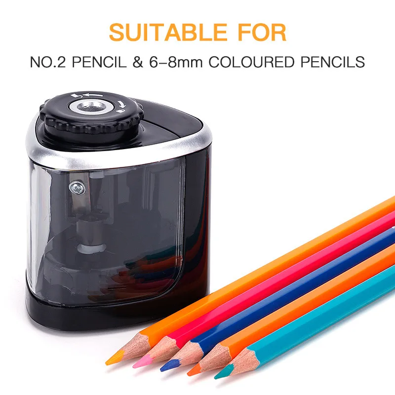 Hot Auto Pencil Sharpener Portable Electric/Manual 2 In 1 Pencil