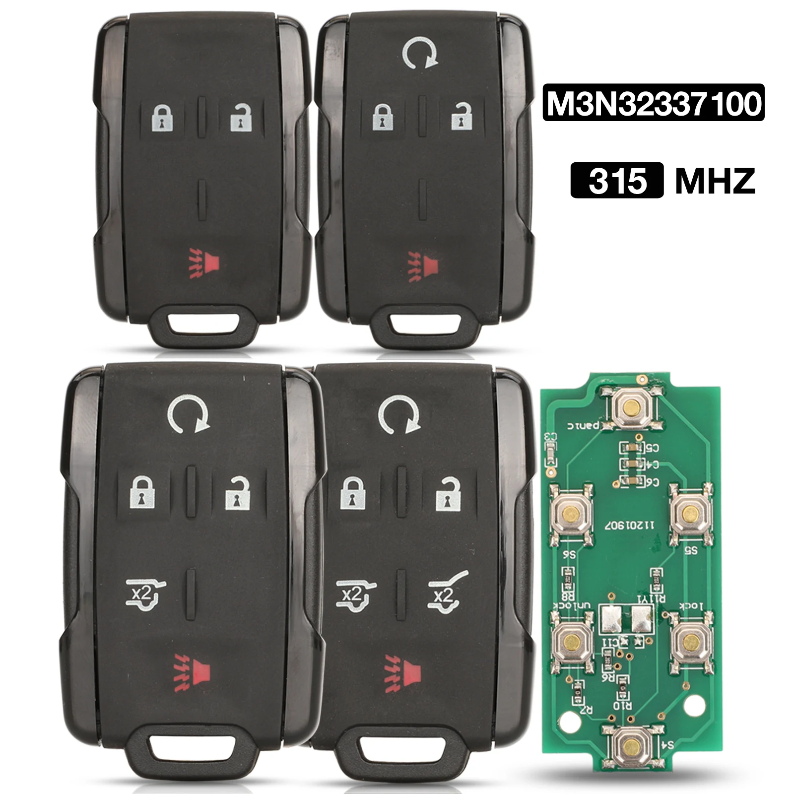 Jingyuqin Key 315Mhz Chiave Auto Telecomando Per Chevrolet Colorado Silverado Bano Gmc Gulsierra Yukon