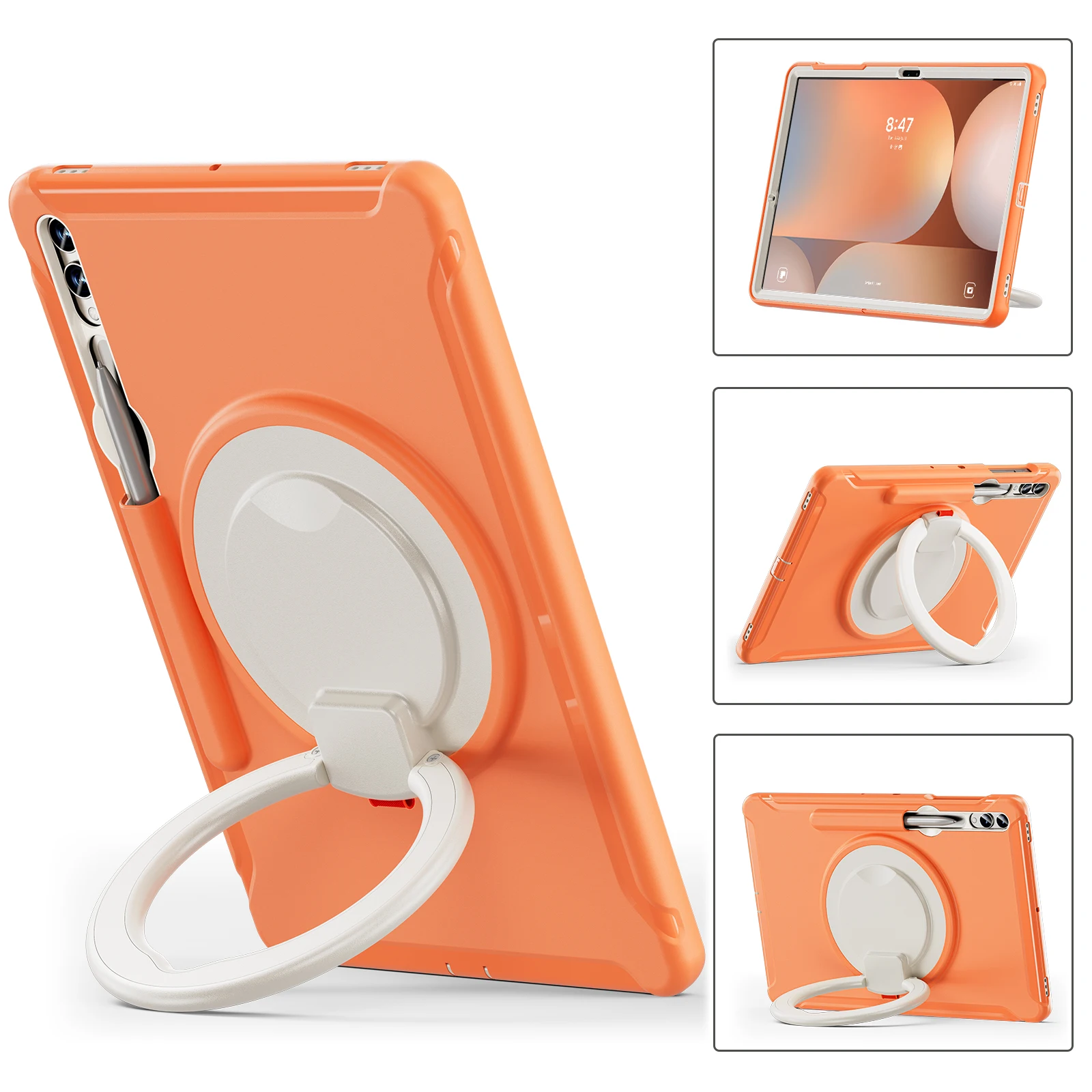 Durable Handle Kickstand Shockproof Tablet Case Cover with Stand