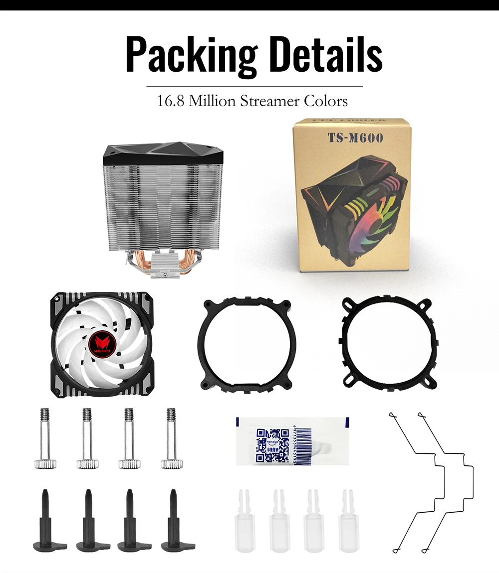 1200, 1366, 2011-3, X79, X99, AM3, AM4, 120mm, 4 Heatpipes