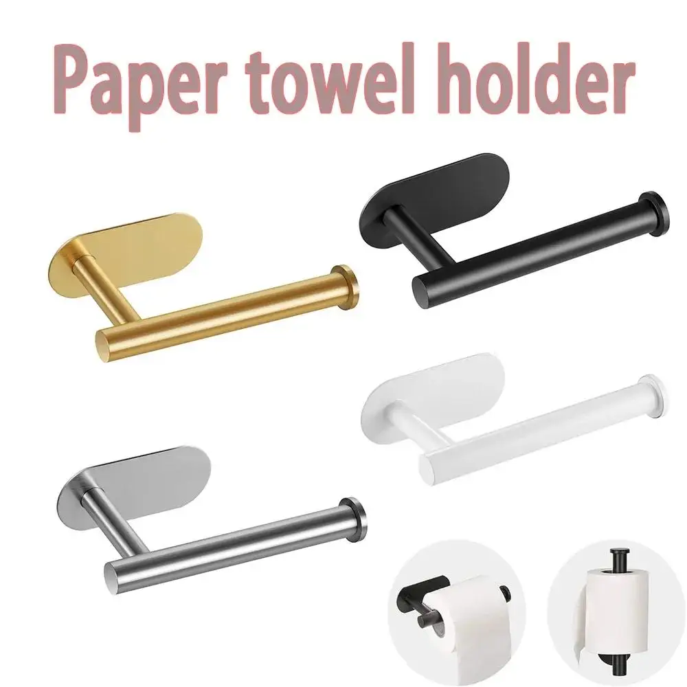 304 Stainless Steel Toilet Paper Holder Self-adhesive Non-perforated Paper Towel Holder Bathroom RV toilet Tissue Holder paper towel holder toilet paper holder toilet roll holder tissue holder