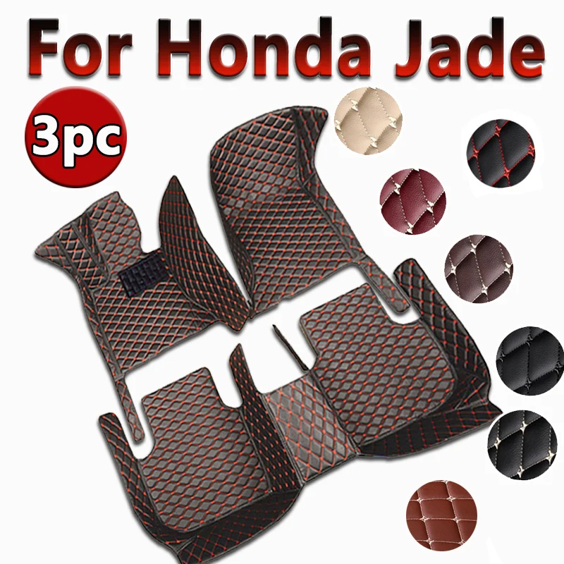 

Car Mats For Honda Jade FR4 FR5 2013~2020 Luxury Leather Floor Mat Set Carpet Rug Auto Foot Pads interior parts Car Accessories