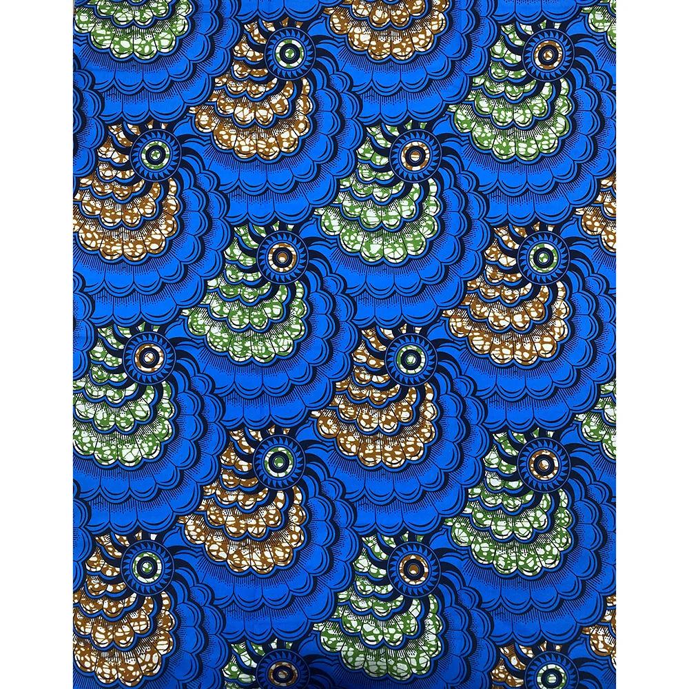 Africa Ankara Batik Wax Fabric Fashion Prints Sewing Handmake DIY Polyester 6Yards