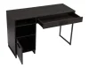 Wood & Metal Writing Desk with 1 Drawer and 1 Door for Teens Adult, 29.92in, Espresso Finish. 2
