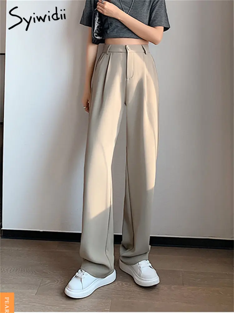 Breathable Stylish Straight Wide Leg Casual Pants Lacing-up Woman Pants  Lightweight For Working - Pants & Capris - AliExpress