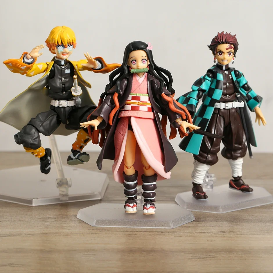 Figma Zenitsu Agatsuma 522-Dx Kamado Tanjiro 498-Dx Nezuko 508-Dx Kyojuro Rengoku 553 Action Figure Figurine