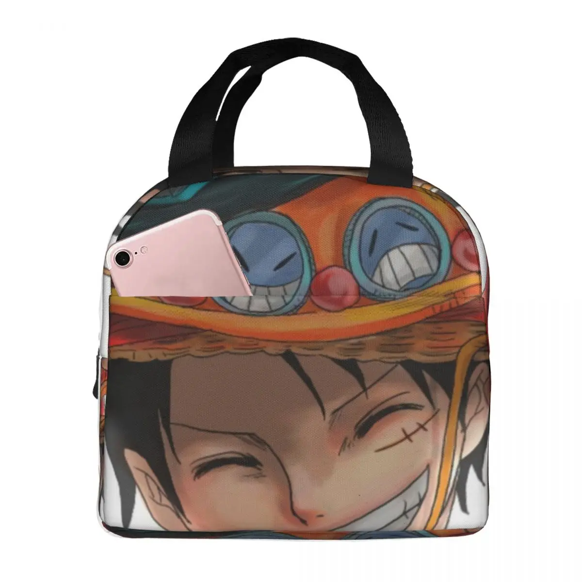 

Monkey.D Luffy Anime Thermal Insulated Lunch Bag Insulated bento bag Meal Container Food Handbags Large Tote Lunch