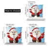 2Pcs Christmas Curtain Father Christmas Happy Winter Snow Season Elements Suitable For Living Room Bedroom Kitchen And Bathroom 2