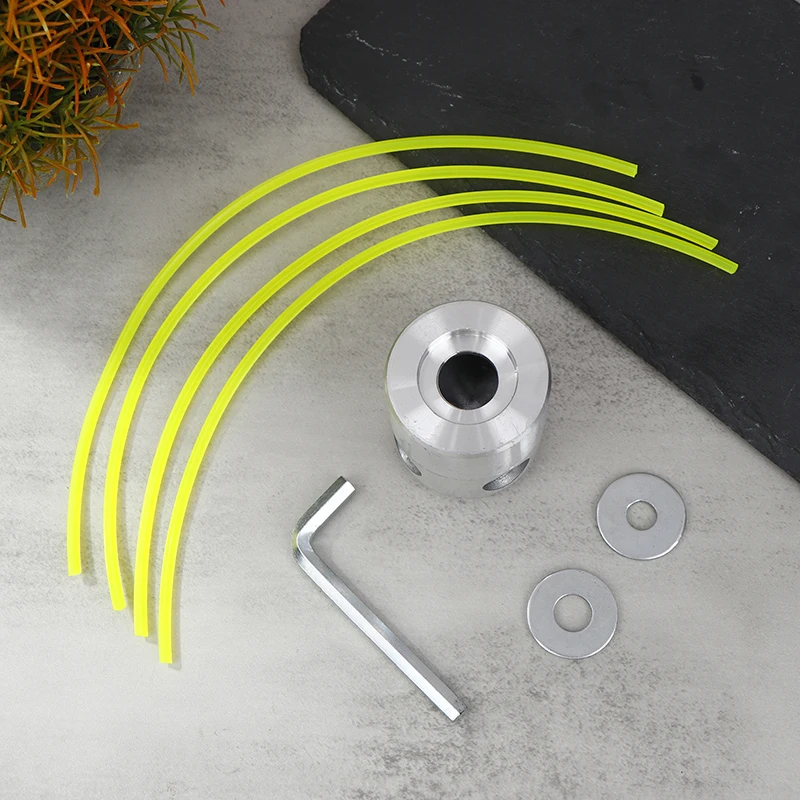 Universal Aluminum Trimmer Head Four Trimmer Lines Brush Cutter Grass Head Replacement Tool Part Grass Cutting