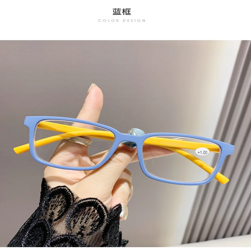 2025 Anti-Blaulicht-bunte Presbyopie-Brille, trendige Damen-Presbyopie-Brille für ältere Menschen, Persönlichkeit, Frühlingsbeinrahmen, Brille – Detail 5