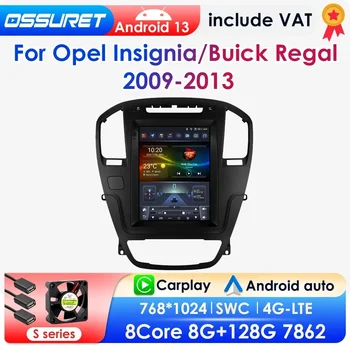 Radio con Android 13 para coche, reproductor Multimedia con pantalla Vertical de 2009 pulgadas, estéreo, 2 DIN, Carplay, para Opel Insignia Buick Regal 2013-9,7 1