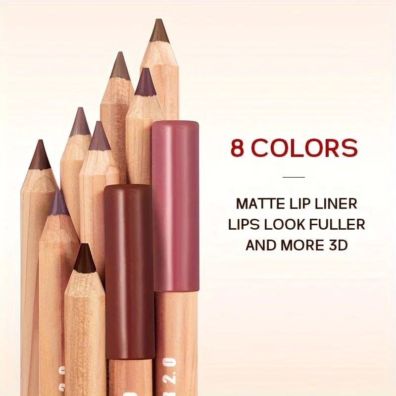 Matte Lip Liner Includes Sharpener Pudaier Lip Contour 2.0