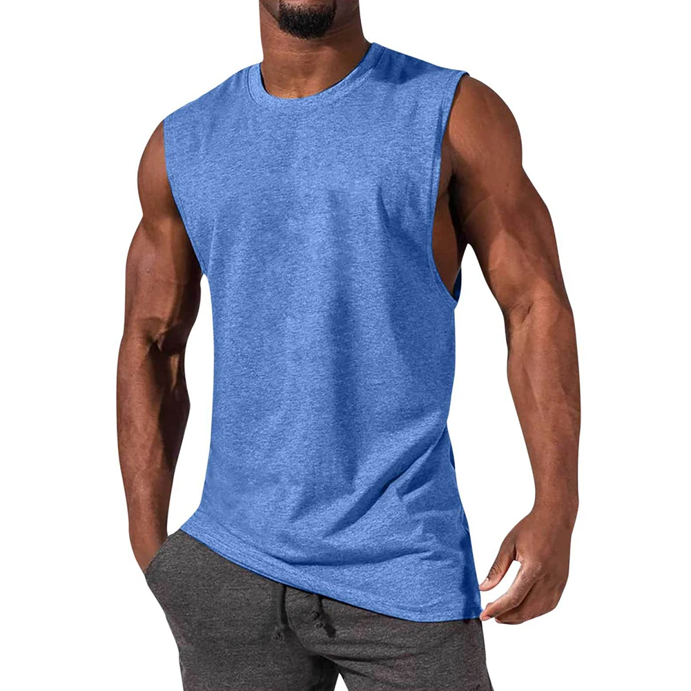 

Men Gym Muscle Vest Singlets Fitness Bodybuilding Shirts Workout Tank Top Summer Sleeveless T-shirts Sportwear Male Breathable