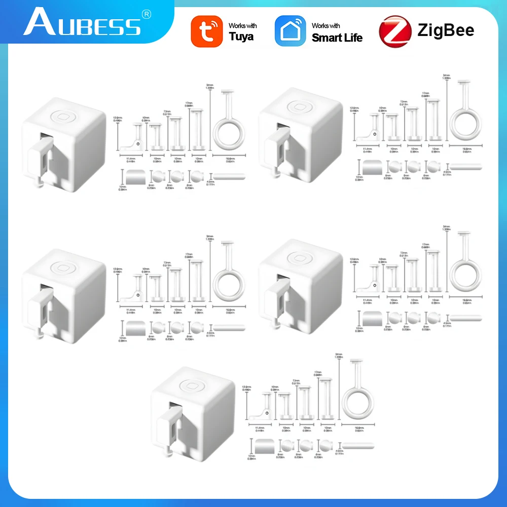 Smart Fingerbot Plus Robot Button Pusher Switch Bot Work With Alexa Google Home Life App Aubess Tuya Zigbee