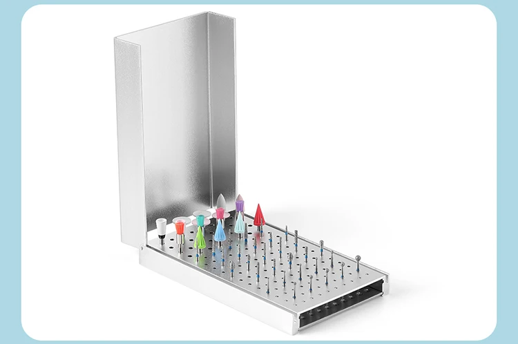 AZDENT Dental Bur Halter 152 Löcher Desinfektion Box Autoklavierbar für FG/CA Bur Sterilisation Halter Zahnmedizin Labor Werkzeuge – Detail 10