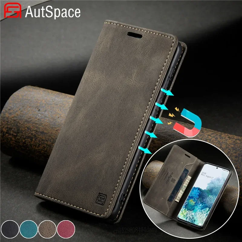 Magnetic Leather Wallet Card Case Cover Bag