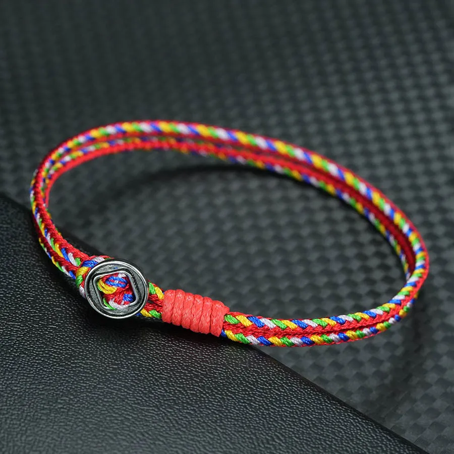 Noter Neue Grade A Glück String Armband Männer 2mm Dünne Seil Stoff Armband Freundschaft Schmuck Valentinstag Armband pulseria Homme – Detail 5