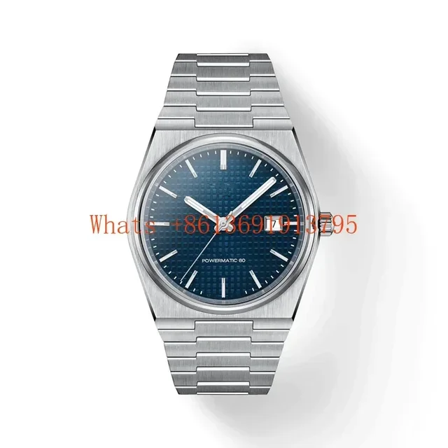 Relógio de pulso mecânico clássico simples masculino, pulseira de aço 80 horas, qualidade original, super poder, marca luxo superior 2