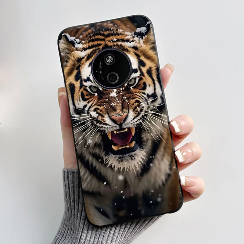 Black Cat Basket Pattern Anti-Scratch Soft Black Phone Case