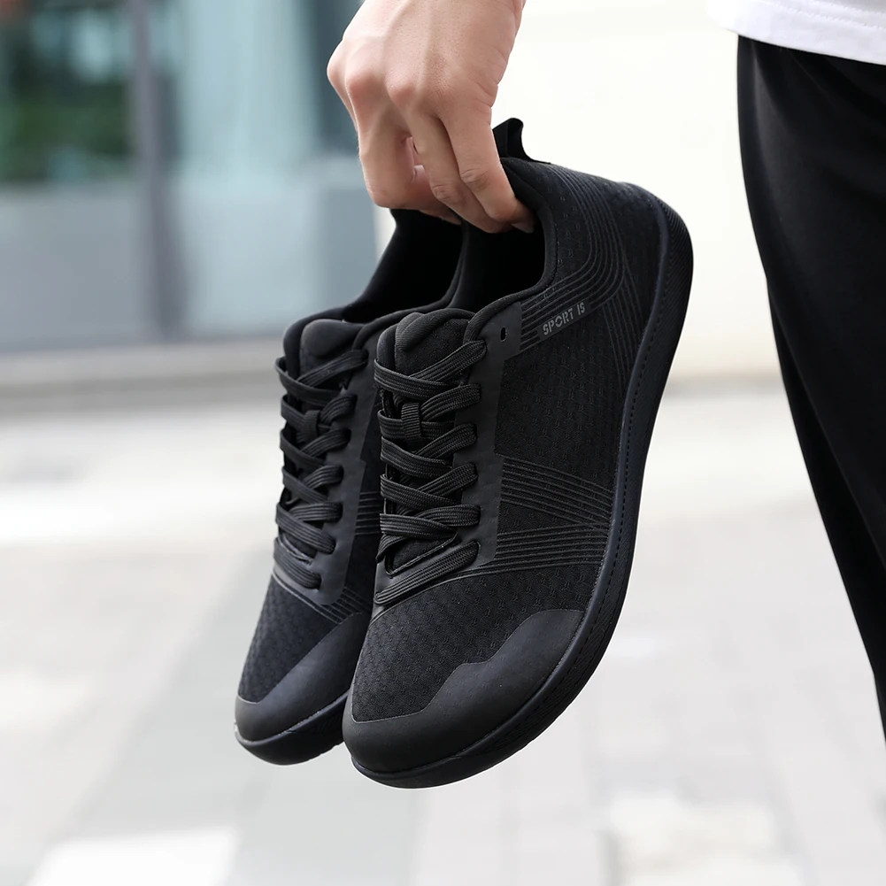 Minimalist Barefoot Shoes Cross Trainer Shoes Non Slip Wide Toe Walking Shoes Breathable Fashion Running Sneakers for Men Women 5