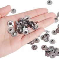 100PCS Candle Wick Tabs Metal Sustainer Tabs Multi-Purpose Candle Wick Base 20/16/14/12.5mm for Wide Variety Wicks Candle DIY 5