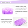 100PCS/Box Eyelash Cleaning Brush Lash Extension Micro Cotton Swab Individual Eyelashes Microbrush Beauty Clean Remover Tools