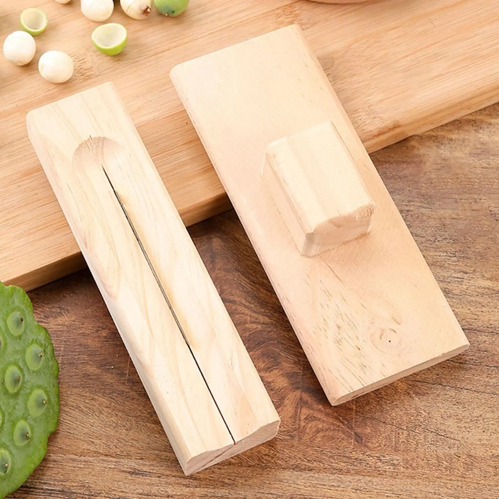 new Chestnut Can Opener, Solid Wood Peeler, Raw Chestnut, Lotus Seed Machine, Household Cross Shaped Chestnut Opener Tools