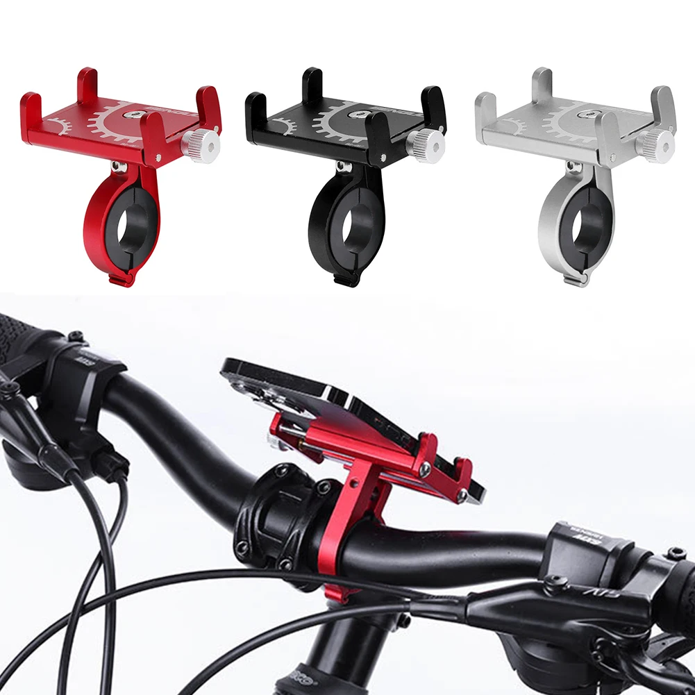 Motorcycle Bike Phone Holder Shock Absorber Quad Lock MTB Handlebar Phone Stand 360° Rotatable GPS Navigation Support Bracket